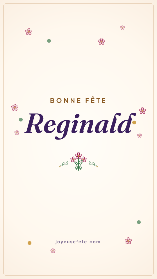 Image « Bonne fête Reginald » au format story