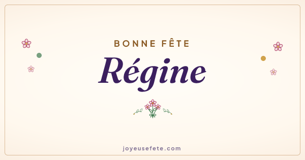 Image « Bonne fête Régine » au format large