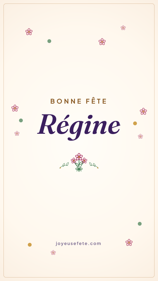 Image « Bonne fête Régine » au format story