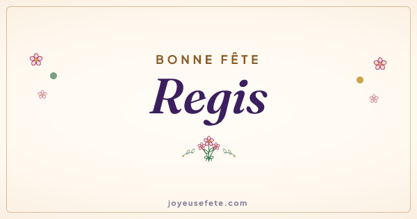 Image « Bonne fête Regis » au format large