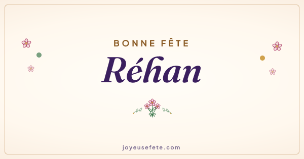 Image « Bonne fête Réhan » au format large