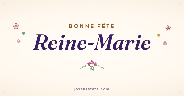 Image « Bonne fête Reine-Marie » au format large