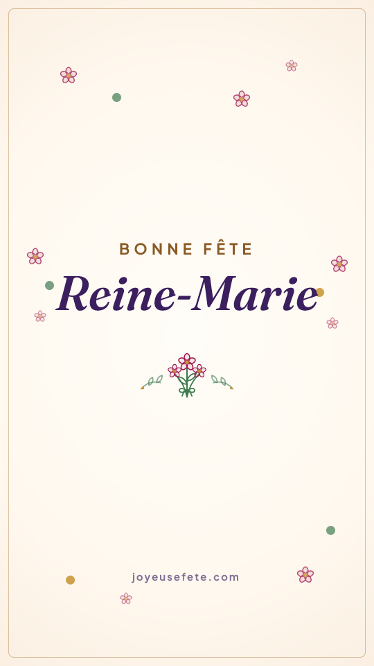 Image « Bonne fête Reine-Marie » au format story