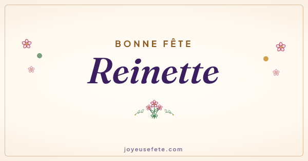 Image « Bonne fête Reinette » au format large