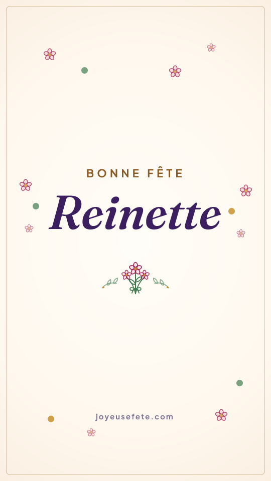 Image « Bonne fête Reinette » au format story