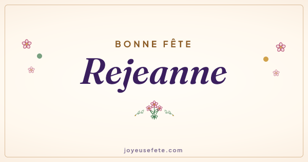 Image « Bonne fête Rejeanne » au format large