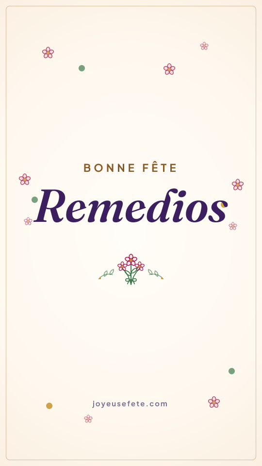 Image « Bonne fête Remedios » au format story
