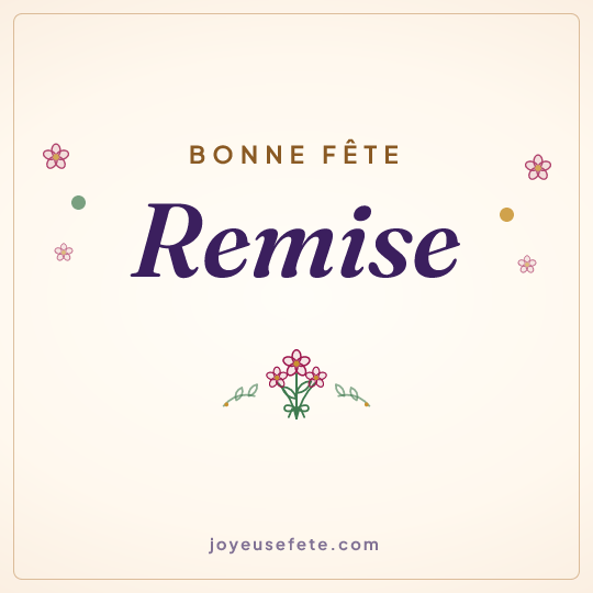 Image carrée « Bonne fête Remise » pour WhatsApp