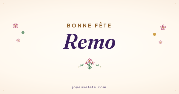 Image « Bonne fête Remo » au format large