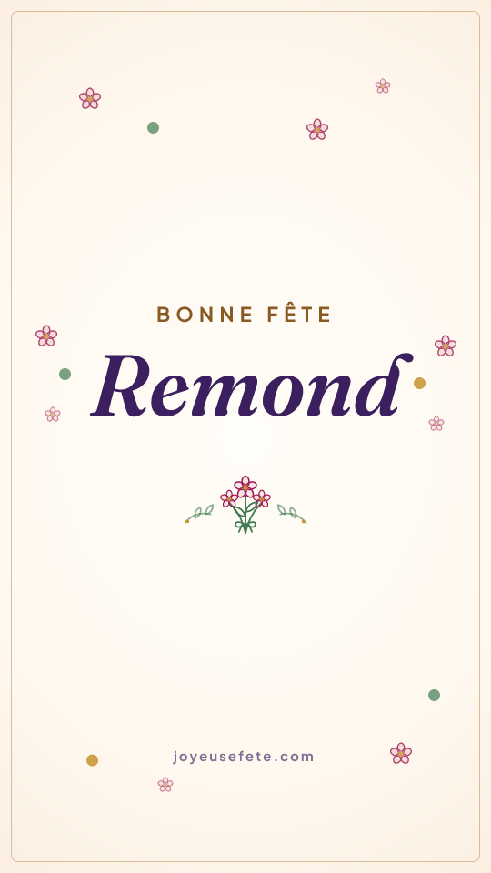 Image « Bonne fête Remond » au format story