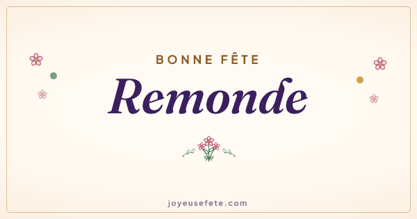 Image « Bonne fête Remonde » au format large