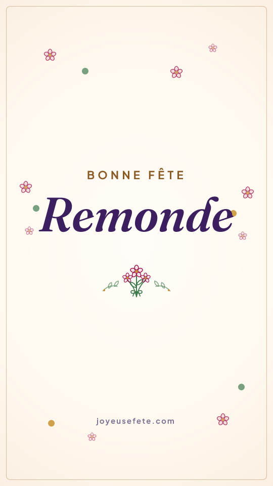 Image « Bonne fête Remonde » au format story