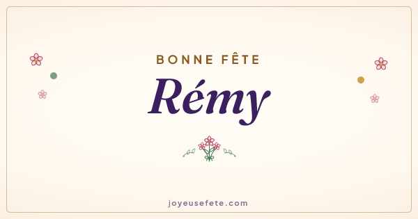 Image « Bonne fête Rémy » au format large