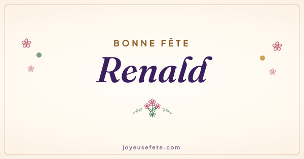 Image « Bonne fête Renald » au format large