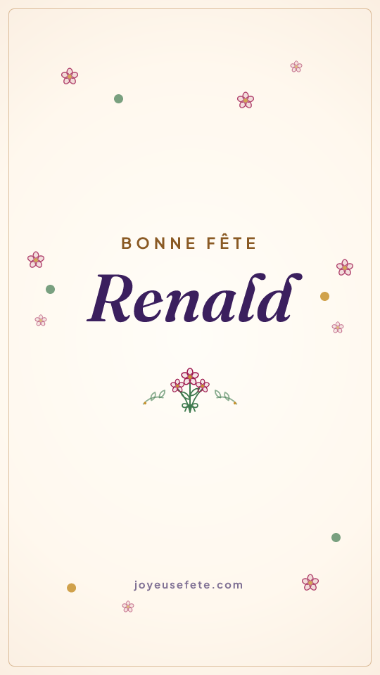 Image « Bonne fête Renald » au format story