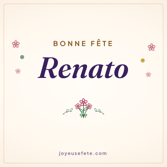 Image carrée « Bonne fête Renato » pour WhatsApp