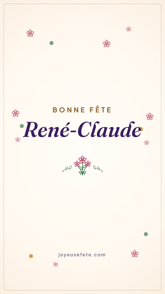 Image « Bonne fête René-Claude » au format story