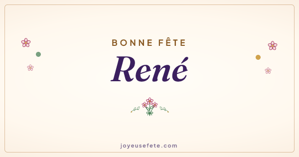 Image « Bonne fête René » au format large
