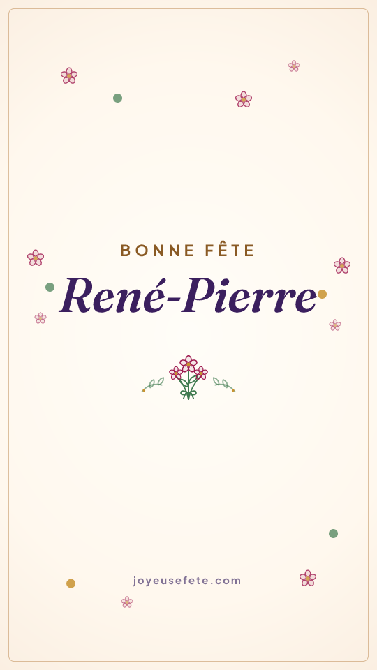 Image « Bonne fête René-Pierre » au format story