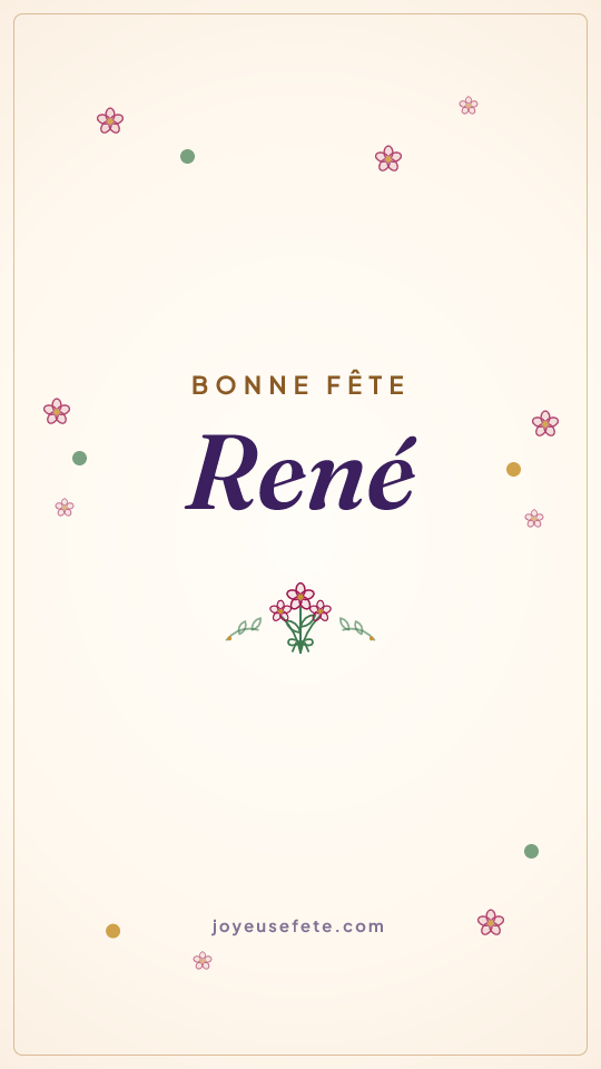 Image « Bonne fête René » au format story