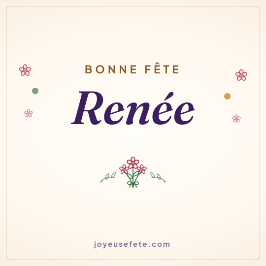 Image carrée « Bonne fête Renée » pour WhatsApp