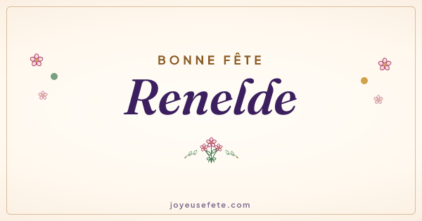 Image « Bonne fête Renelde » au format large