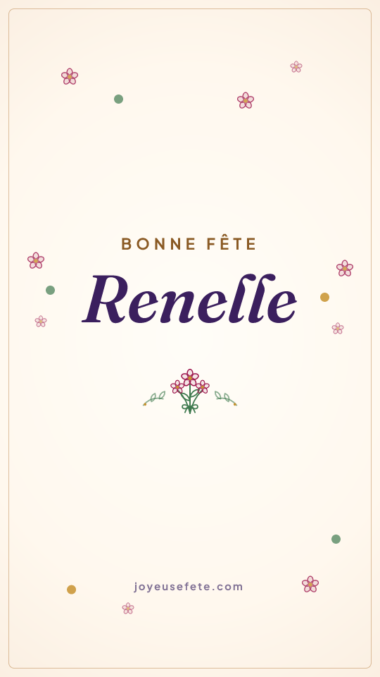 Image « Bonne fête Renelle » au format story