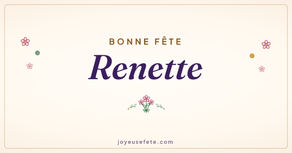 Image « Bonne fête Renette » au format large