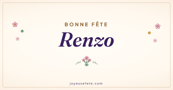 Image « Bonne fête Renzo » au format large