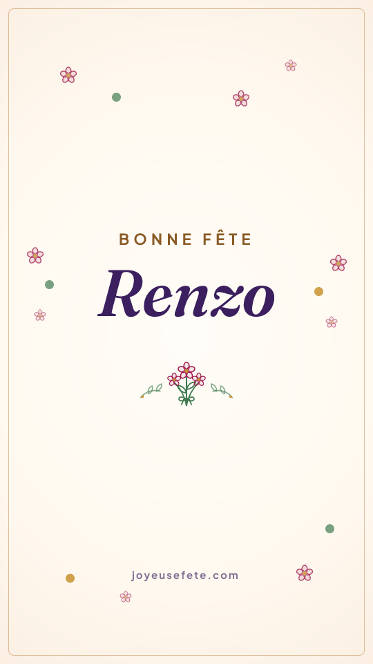 Image « Bonne fête Renzo » au format story