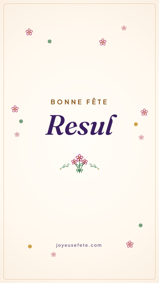 Image « Bonne fête Resul » au format story
