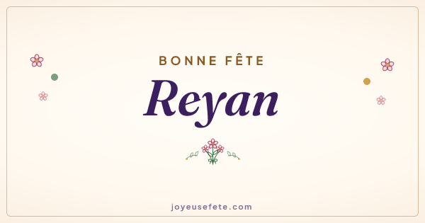 Image « Bonne fête Reyan » au format large