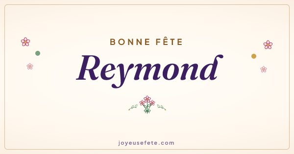Image « Bonne fête Reymond » au format large