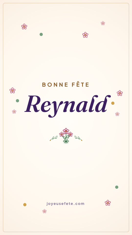 Image « Bonne fête Reynald » au format story