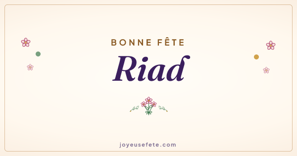 Image « Bonne fête Riad » au format large