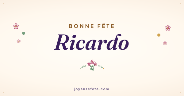 Image « Bonne fête Ricardo » au format large
