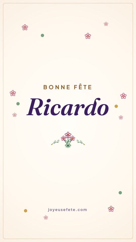 Image « Bonne fête Ricardo » au format story