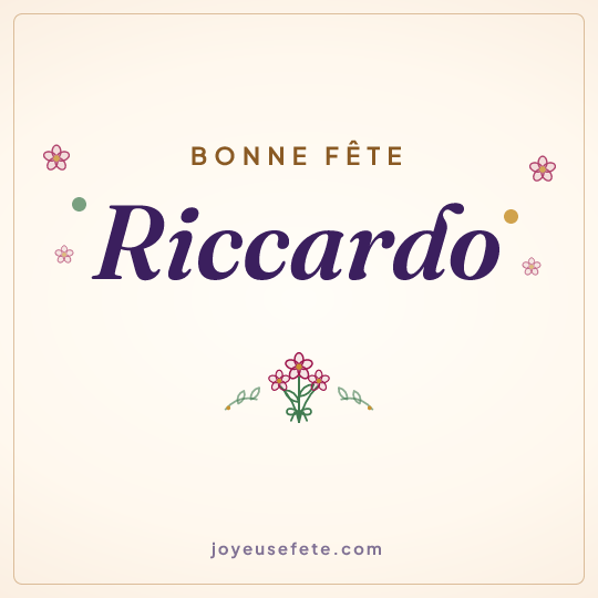 Image carrée « Bonne fête Riccardo » pour WhatsApp