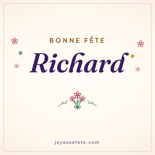 Image carrée « Bonne fête Richard » pour WhatsApp