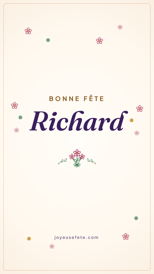 Image « Bonne fête Richard » au format story