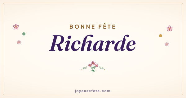 Image « Bonne fête Richarde » au format large