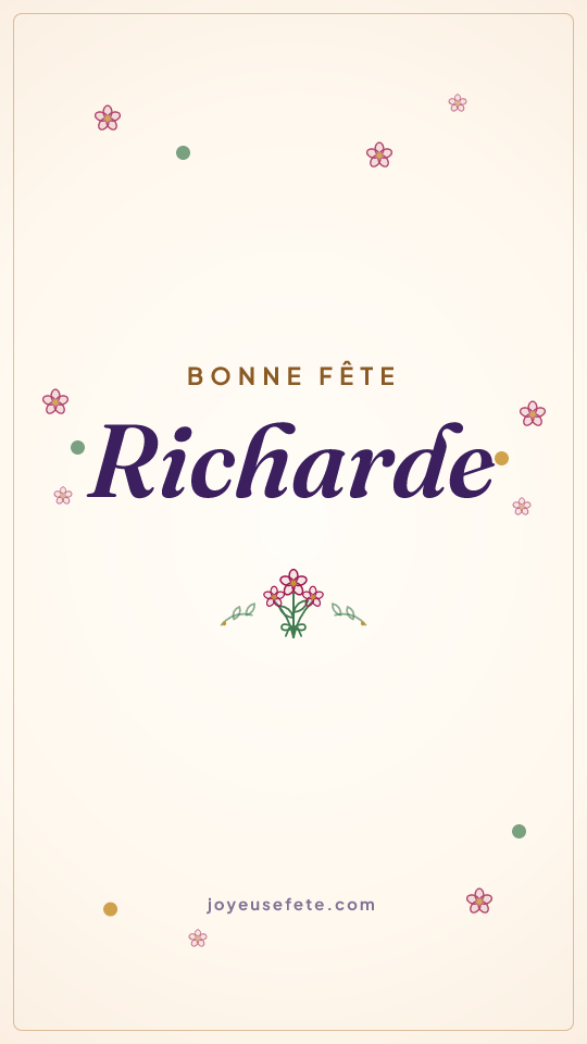 Image « Bonne fête Richarde » au format story