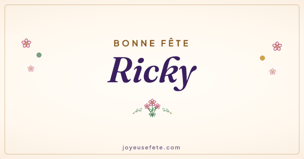 Image « Bonne fête Ricky » au format large