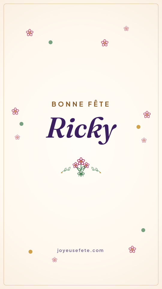 Image « Bonne fête Ricky » au format story