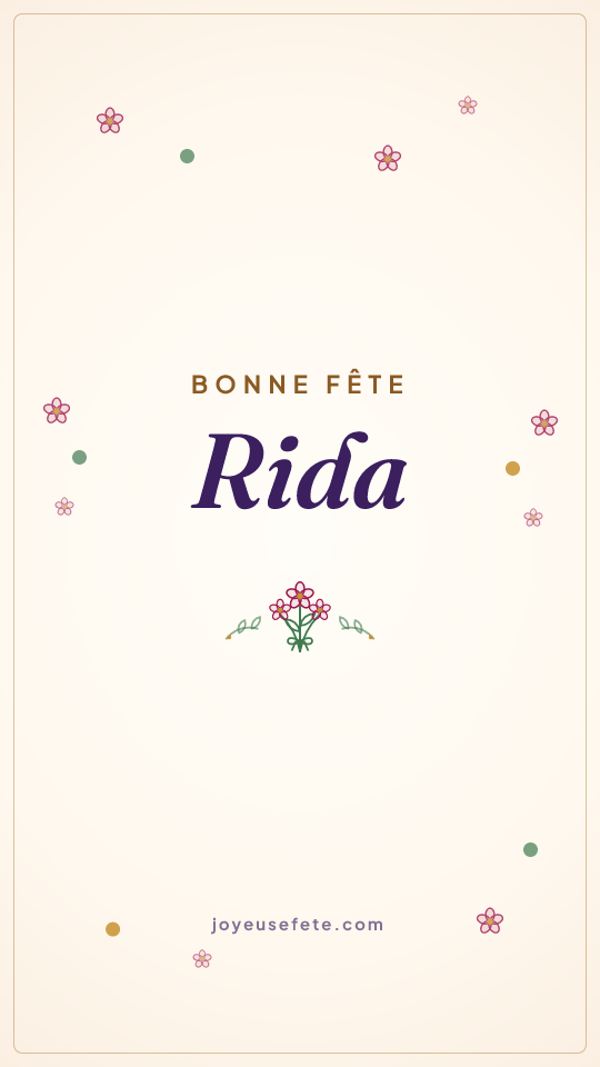 Image « Bonne fête Rida » au format story