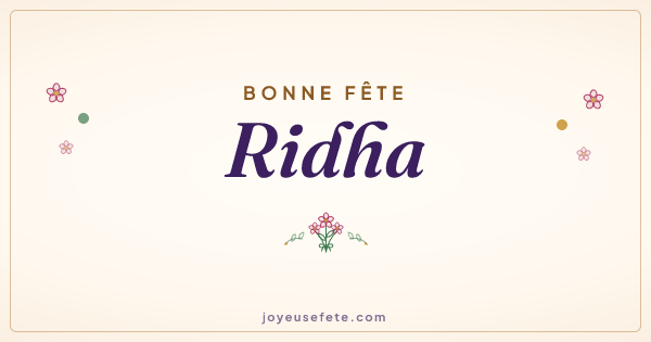 Image « Bonne fête Ridha » au format large