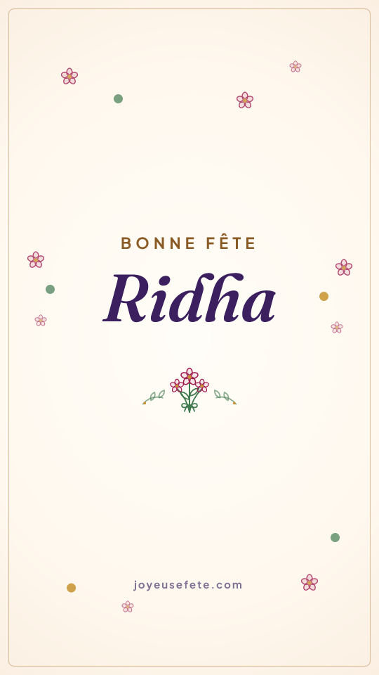 Image « Bonne fête Ridha » au format story