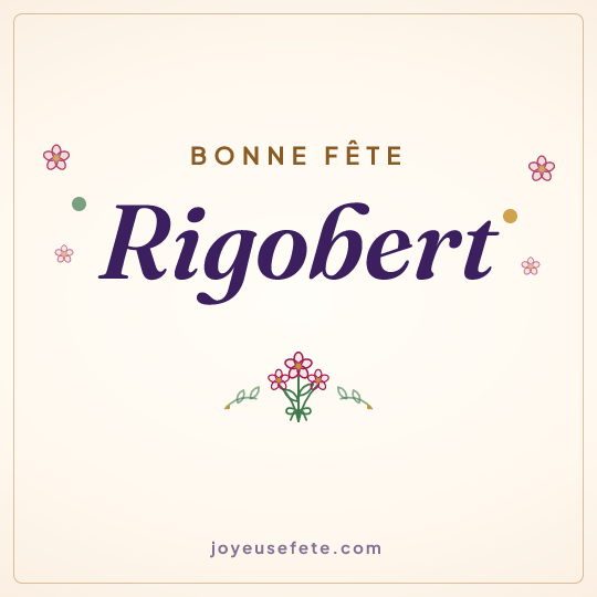 Image carrée « Bonne fête Rigobert » pour WhatsApp