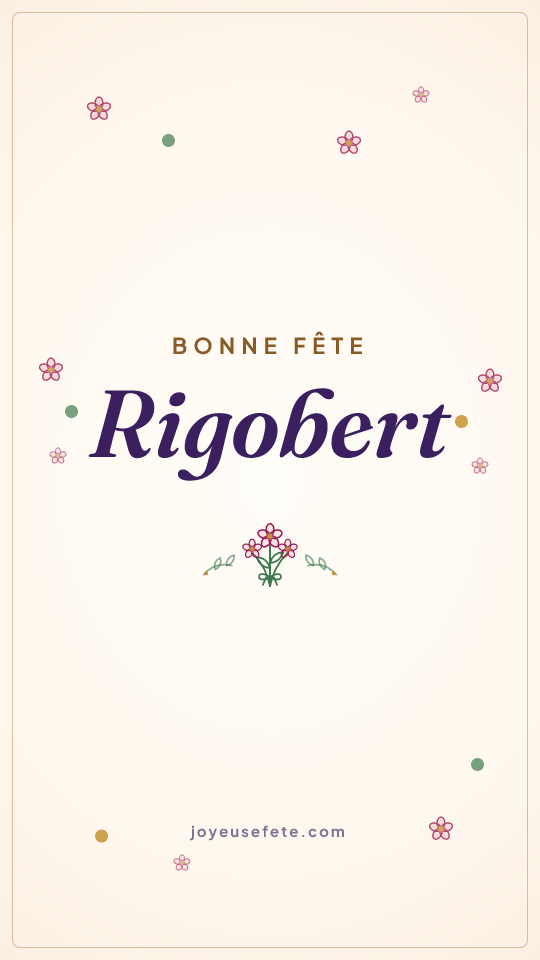 Image « Bonne fête Rigobert » au format story