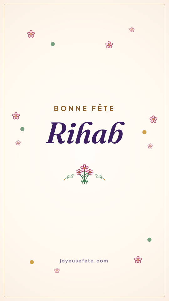 Image « Bonne fête Rihab » au format story